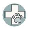 Pet Healthcare Symbol with Paw